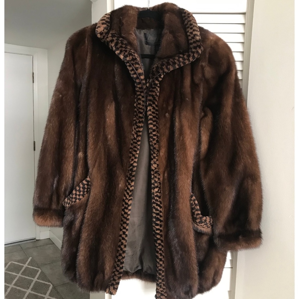 Beautiful Mink and Beaver Trim Jacket $400